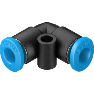 Festo Nickel Plated Brass Pneumatic Push-In L Connector QSML-4, 4 mm, 14 bar, RoHS Compliant QSML-4