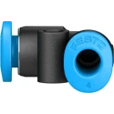 Festo Nickel Plated Brass Pneumatic Push-In L Connector QSML-4, 4 mm, 14 bar, RoHS Compliant QSML-4