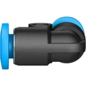 Festo Nickel Plated Brass Pneumatic Push-In L Connector QSML-4, 4 mm, 14 bar, RoHS Compliant QSML-4