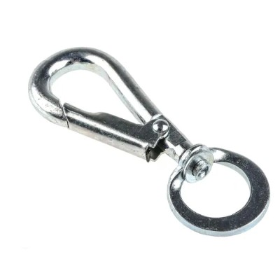 RS PRO Zinc Plated Steel Swivel Spring Hook 66mm Length 5.5mm Link Diameter 470-755