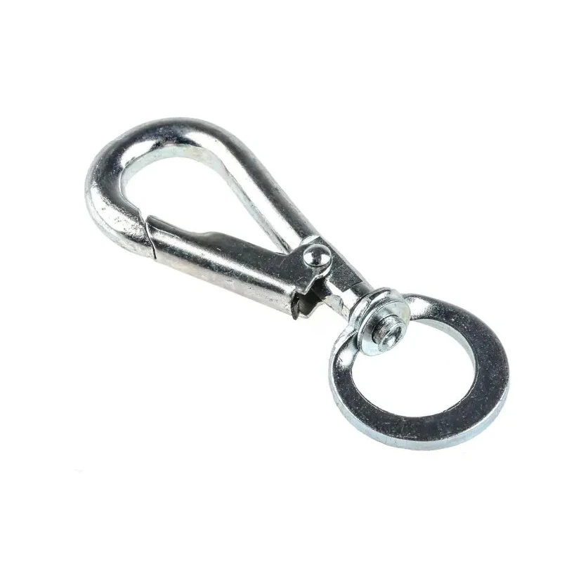 RS PRO Zinc Plated Steel Swivel Spring Hook 66mm Length 5.5mm Link Diameter 470-755