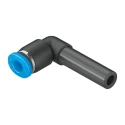 Festo QSML Series Nickel Plated Brass Push-In L Connector Pneumatic Fitting 14 Bar 6 mm x 4 mm QSML-6H-4