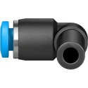 Festo QSML Series Nickel Plated Brass Push-In L Connector Pneumatic Fitting 14 Bar 6 mm x 4 mm QSML-6H-4