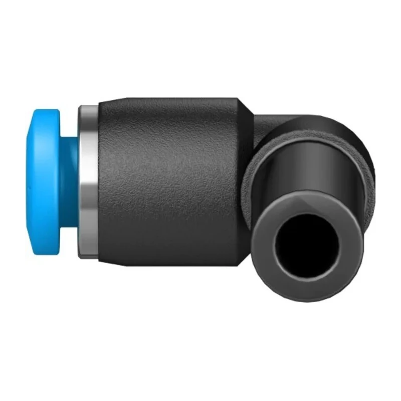 Festo QSML Series Nickel Plated Brass Push-In L Connector Pneumatic Fitting 14 Bar 6 mm x 4 mm QSML-6H-4
