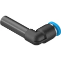 Festo QSML Series Nickel Plated Brass Push-In L Connector Pneumatic Fitting 14 Bar 6 mm x 4 mm QSML-6H-4