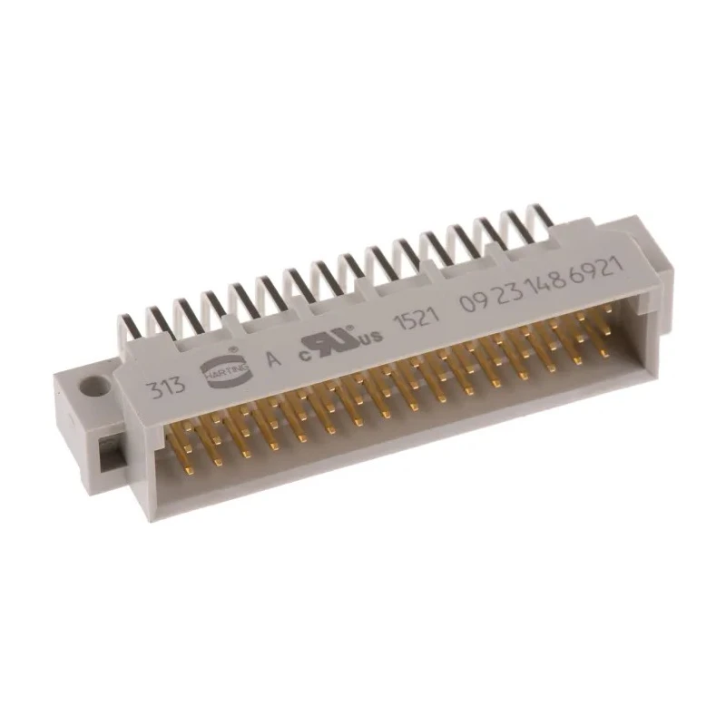 HARTING DIN 41612 48 Way 2.54 mm Pitch, Type Through Hole, Type C/2, Solder Class C2, 3 Row Male, Right Angle 09231486921