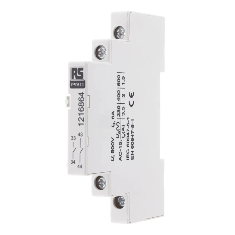 RS PRO Rail Auxiliary Release Circuit Trip for use with MS32 & MSB32 Motor Protection Circuit Breakers 121-6864
