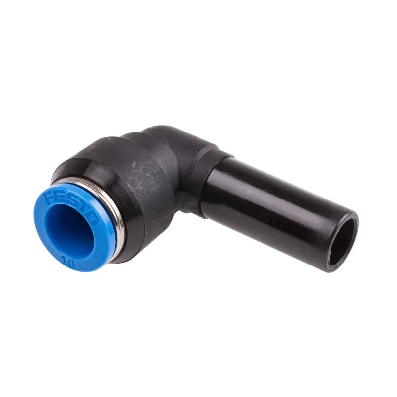 Festo QSL Series Nickel Plated Brass Pneumatic Elbow Tube-to-Tube Adapter Push In 12 mm to 10 mm QSL-12H-10