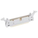 RS PRO Straight Through Hole PCB Header, 34 Contacts, 2.54 mm Pitch, Shrouded, Gold Plated Brass Contacts 471-070