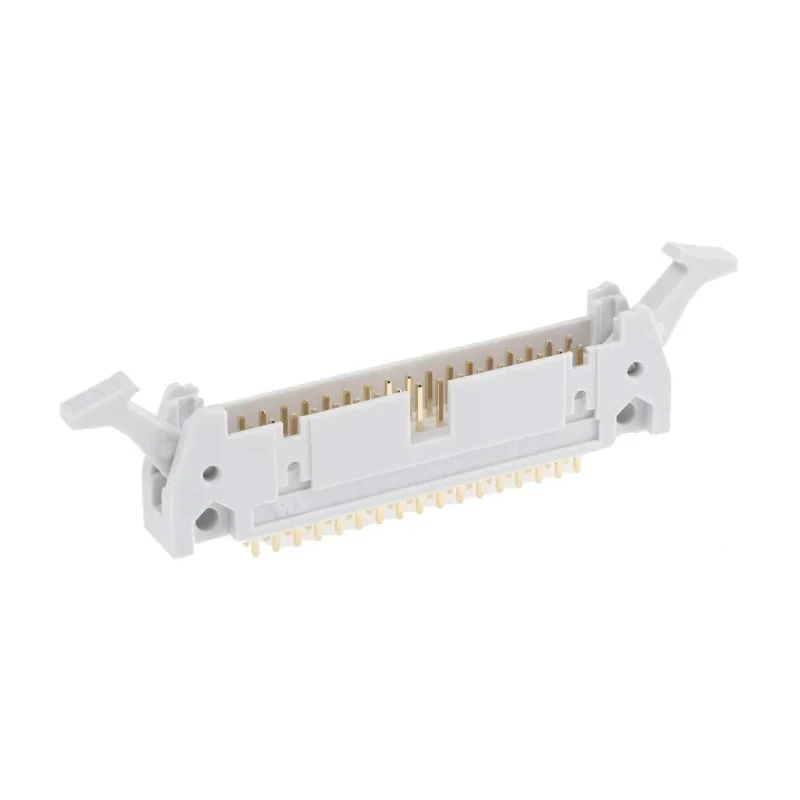 RS PRO Straight Through Hole PCB Header, 34 Contacts, 2.54 mm Pitch, Shrouded, Gold Plated Brass Contacts 471-070