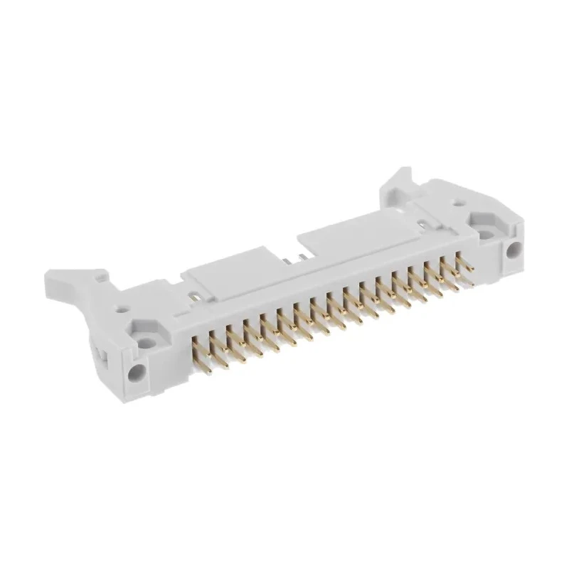 RS PRO Straight Through Hole PCB Header, 34 Contacts, 2.54 mm Pitch, Shrouded, Gold Plated Brass Contacts 471-070