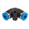 Festo Nickel Plated Brass Pneumatic Elbow Tube-to-Tube Adapter Push In 4 mm Connection Size, 14 Bar Pressure, 80°C Max QSL-4