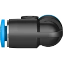 Festo Nickel Plated Brass Pneumatic Elbow Tube-to-Tube Adapter Push In 4 mm Connection Size, 14 Bar Pressure, 80°C Max QSL-4