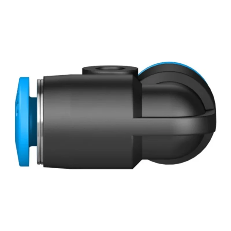 Festo Nickel Plated Brass Pneumatic Elbow Tube-to-Tube Adapter Push In 4 mm Connection Size, 14 Bar Pressure, 80°C Max QSL-4
