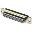 RS PRO 25 Way Straight Panel Mount D-Sub Connector Female 750V 5A Steel Housing 470-904