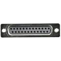 RS PRO 25 Way Straight Panel Mount D-Sub Connector Female 750V 5A Steel Housing 470-904