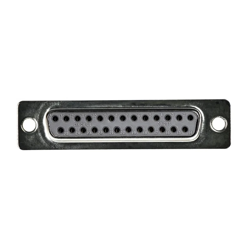 RS PRO 25 Way Straight Panel Mount D-Sub Connector Female 750V 5A Steel Housing 470-904
