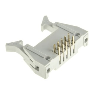RS PRO Right Angle Through Hole PCB Header, 10 Contacts, 2.54 mm Pitch, Shrouded, Gold Plated, Thermoplastic Housing 471-109