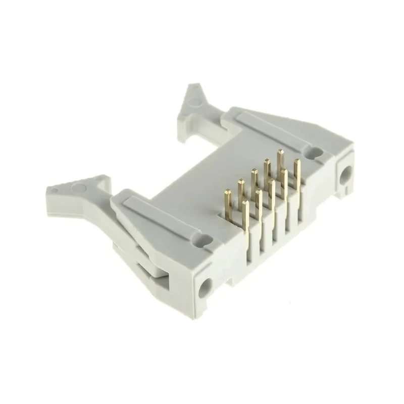 RS PRO Right Angle Through Hole PCB Header, 10 Contacts, 2.54 mm Pitch, Shrouded, Gold Plated, Thermoplastic Housing 471-109