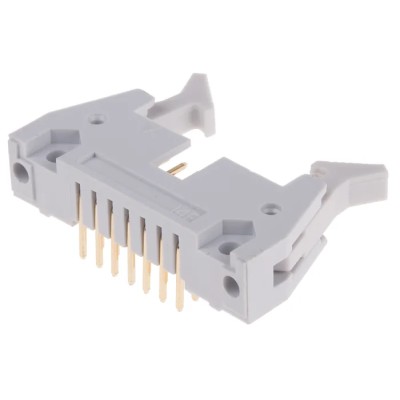 RS PRO Right Angle Through Hole PCB Header, 14 Contacts, 2.54 mm Pitch, 1 Row, Shrouded 471-115
