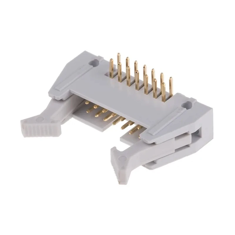 RS PRO Right Angle Through Hole PCB Header, 14 Contacts, 2.54 mm Pitch, 1 Row, Shrouded 471-115