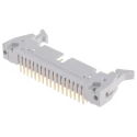 RS PRO Right Angle Through Hole PCB Header 34 Contacts 2.54 mm Pitch Brass Gold Plated 471-159