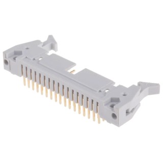 RS PRO Right Angle Through Hole PCB Header 34 Contacts 2.54 mm Pitch Brass Gold Plated 471-159