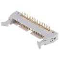 RS PRO Right Angle Through Hole PCB Header 34 Contacts 2.54 mm Pitch Brass Gold Plated 471-159