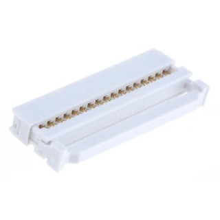 RS PRO 34-Way Shrouded IDC Connector Female for Cable 2-Row, 500V, 1A, Brass Contacts, Fibreglass Reinforced 471-238