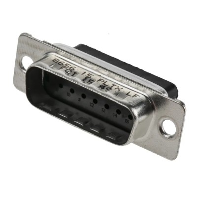 Amphenol Communications Solutions 8656 15 Way Straight 2.74 mm Pitch Cable D-Sub Connector with Clinch Nut and 865615PLTXLF
