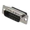 Amphenol Communications Solutions 8656 15 Way Straight 2.74 mm Pitch Cable D-Sub Connector with Clinch Nut and 865615PLTXLF