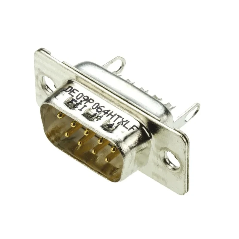 Amphenol Communications Solutions 9 Way Straight 2.74 mm Pitch Panel Mount D-Sub Connector Male DE09P064HTXLF