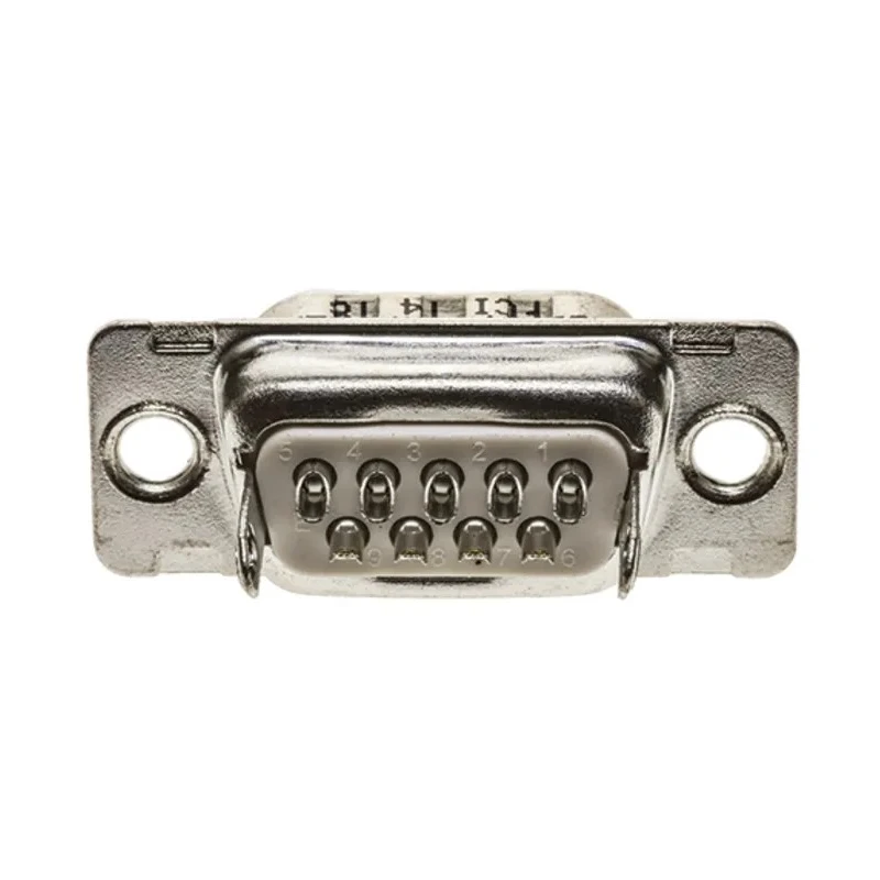 Amphenol Communications Solutions 9 Way Straight 2.74 mm Pitch Panel Mount D-Sub Connector Male DE09P064HTXLF