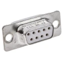 Amphenol Communications Solutions 9 Way Straight 2.74 mm Pitch Panel Mount D-Sub Connector Female DE09S064TLF