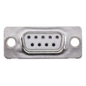 Amphenol Communications Solutions 9 Way Straight 2.74 mm Pitch Panel Mount D-Sub Connector Female DE09S064TLF
