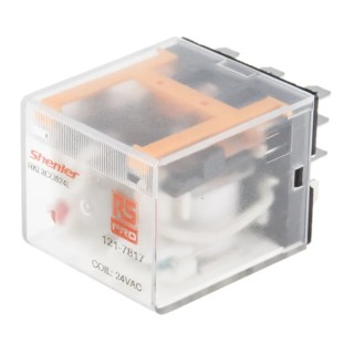 RS PRO Power Relay, 24V ac Coil Voltage, 10A Switching Current, 3PDT Contact Configuration 121-7817