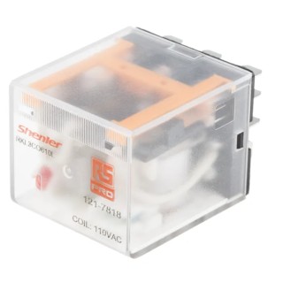 RS PRO Power Relay 3PDT 110V AC Coil, 10A Switching Current, 300W Coil Power 121-7818
