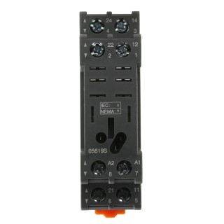 RS PRO 8 Way 300V DIN Rail Relay Socket for use with RS PRO RKL Relays DPDT 121-7825
