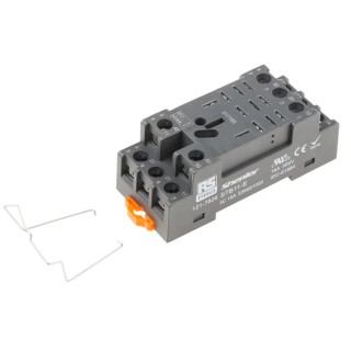 RS PRO 11 Way 300V DIN Rail Relay Socket for RS PRO RKL Relays 3PDT Model 121-7826