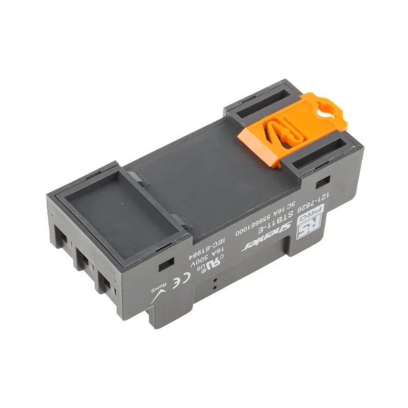 RS PRO 11 Way 300V DIN Rail Relay Socket for RS PRO RKL Relays 3PDT Model 121-7826