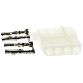 TE Connectivity Commercial MATE-N-LOK Female Connector Housing 5.08 mm Pitch 4 Way 1 Row Straight 1480 424 163304 2