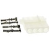TE Connectivity Commercial MATE-N-LOK Female Connector Housing 5.08 mm Pitch 4 Way 1 Row Straight 1480 424 163304 2