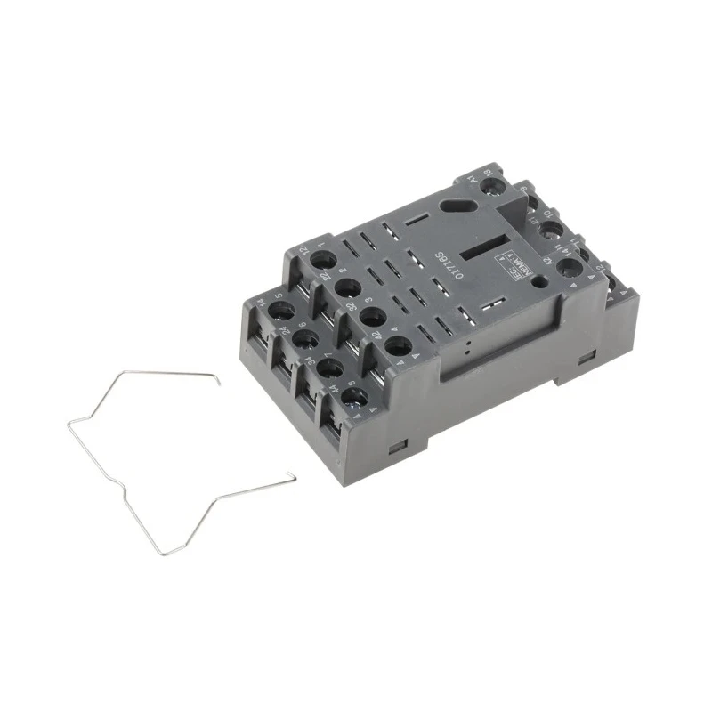 RS PRO 14 Way 300V DIN Rail Relay Socket for Use with RS PRO RKL Relays 4PDT 121-7827