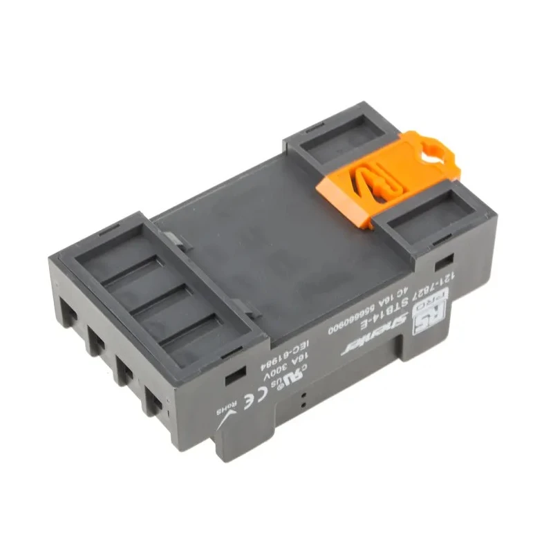 RS PRO 14 Way 300V DIN Rail Relay Socket for Use with RS PRO RKL Relays 4PDT 121-7827