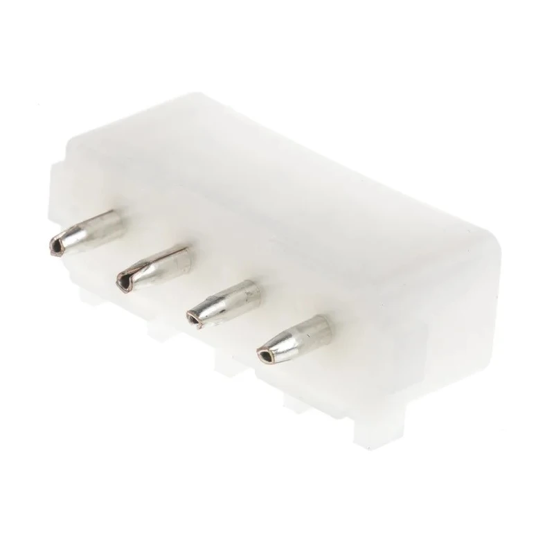TE Connectivity Commercial MATE-N-LOK Series Straight Through Hole PCB Header, 4 Contacts, 5.08 mm Pitch, 1 Row 350211-1