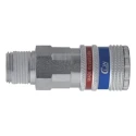 CEJN Brass, Stainless Steel Pneumatic Quick Connect Coupling 1/4 in Male R C103152152