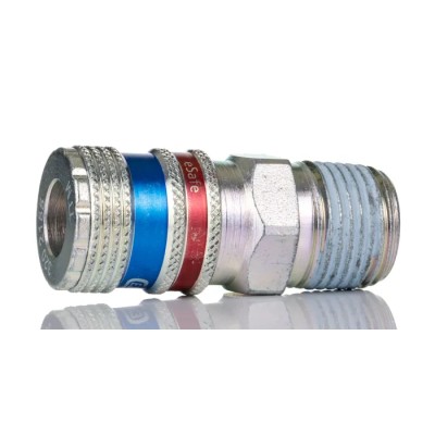 CEJN Brass Stainless Steel Pneumatic Quick Connect Coupling 1/2 in Male R C103202155