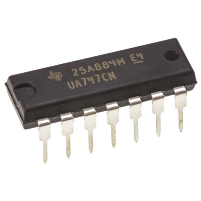 Texas Instruments Operational Amplifier 1 MHz 14-Pin 18V PDIP UA747CN