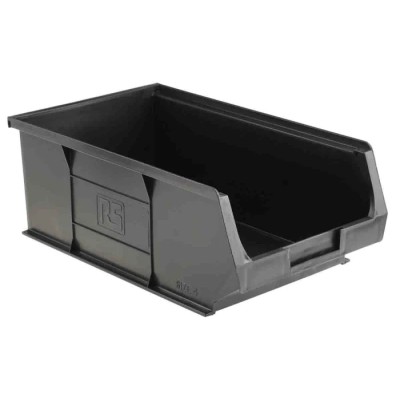 RS PRO Conductive, Anti-Static Polypropylene ESD Storage Bin 350 mm (L) x 205 mm (W) x 132 mm (H) 121-8486