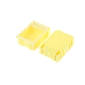 Licefa Yellow ABS Compartment Box 21 mm x 56 mm x 42 mm SMD-BOX N 3-2-3-4-1